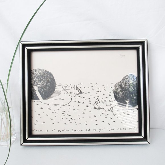 RARE! VINTAGE Stein Comic Art Collectable ‘Rocks’ Signed Print 68/500 Framed - Picture 10 of 10